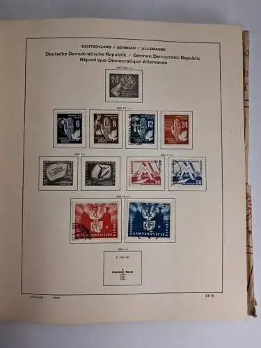 Schaubek Briefmarken Album Deutsche Demokratische Republik, mit Schutzumschlag