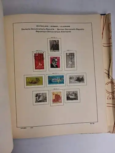 Schaubek Briefmarken Album Deutsche Demokratische Republik, mit Schutzumschlag