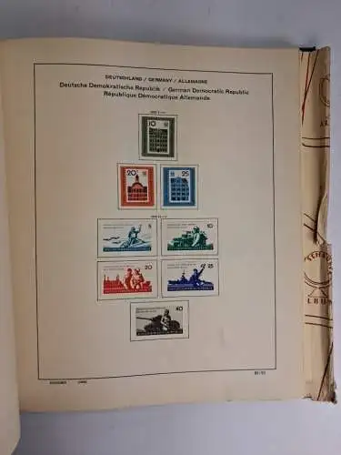 Schaubek Briefmarken Album Deutsche Demokratische Republik, mit Schutzumschlag