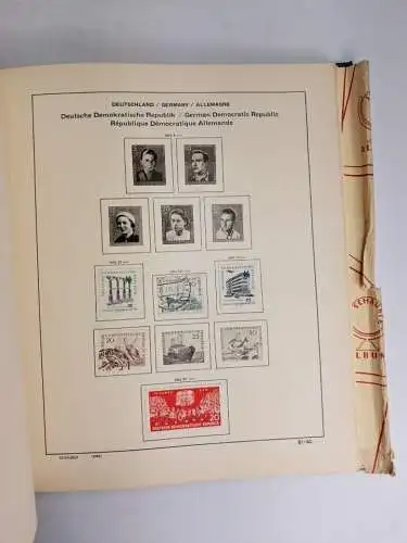 Schaubek Briefmarken Album Deutsche Demokratische Republik, mit Schutzumschlag
