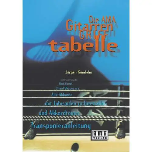 Buch: Die AMA Gitarrengrifftabelle, Kumlehn, Jürgen. 1995, AMA Verlag