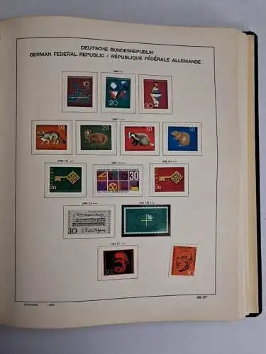 Schaubek Briefmarken Album Deutsche Bundesrepublik,  Deutsche Demokratische Repu