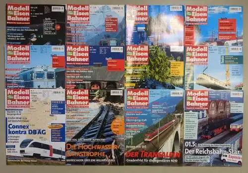 Modelleisenbahner 2002, Heft 1-12, Verlagsgruppe Bahn, Zeitschrift, Modellbau