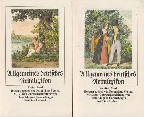 Buch: Allgemeines deutsches Reimlexikon 1+2, Peregrinus Syntax, 1982, Insel Vlg.