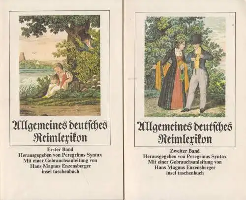 Buch: Allgemeines deutsches Reimlexikon 1+2, Peregrinus Syntax, 1982, Insel Vlg.