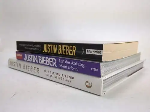 3 Bücher Justin Bieber: Mein Leben; Die ganze Geschichte; Alles ist möglich