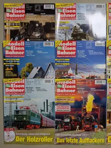 Modelleisenbahner 2017, Heft 1-12, Verlagsgruppe Bahn, Zeitschrift, Modellbau