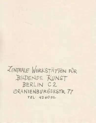 Radierung: Neujahrsgratulation, Sandberg, Herbert. Kunstgrafik, 1964