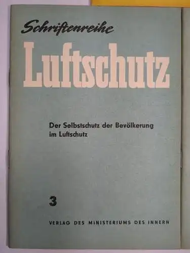 5 Hefte Luftschutz: 25 Fragen - 25 Antworten, Selbstschutz der Bevölkerung ...