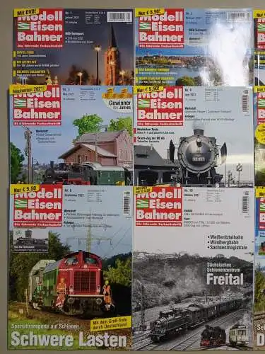 Modelleisenbahner 2021, Heft 1-12, Verlagsgruppe Bahn, Zeitschrift, Modellbau