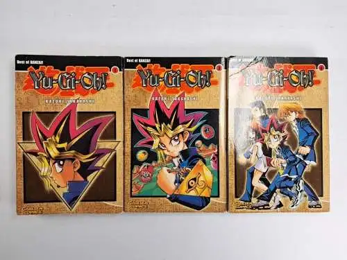 Manga: Yu-Gi-Oh! 1, 3, 4, Kazuki Takahashi, 3 Bände, Carlsen, gebraucht, gut