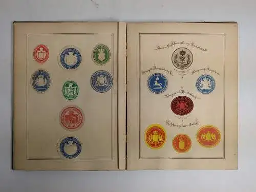 Album: Siegelmarken Sammlung Königreich Preußen, Behörden, Post, Hessen, Sachsen