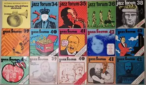 15 Hefte Jazz Forum. The Magazine of the European Jazz Federation 1975 & 1976