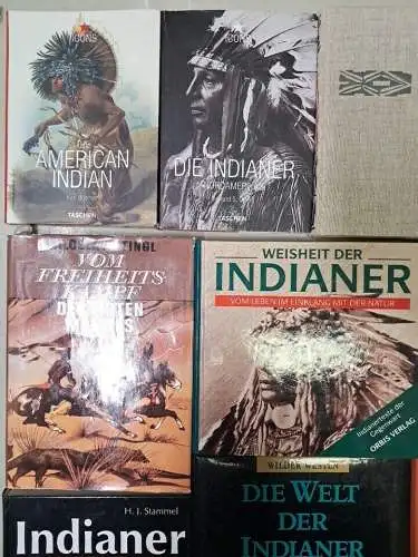 19 Bücher Indianer / Native Americans, Lexikon, Häuptlinge, Konvolut, Bundle