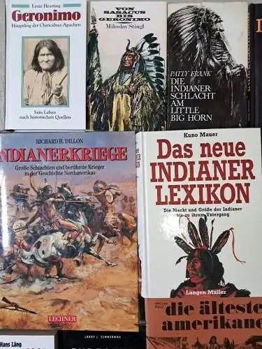 19 Bücher Indianer / Native Americans, Lexikon, Häuptlinge, Konvolut, Bundle