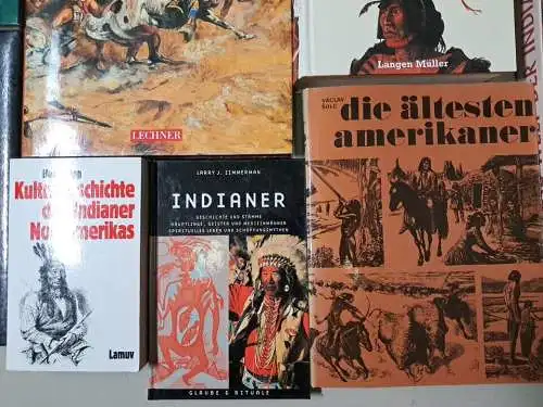 19 Bücher Indianer / Native Americans, Lexikon, Häuptlinge, Konvolut, Bundle