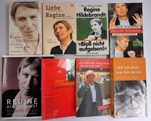 8 Bücher Regine Hildbrandt: Ich seh doch, was hier los ist; Herz mit Schnauze...