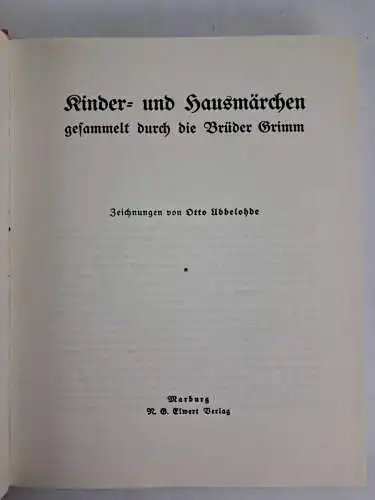 Buch: Kinder- und Hausmärchen gesammelt durch die Brüder Grimm I-III, Reprint