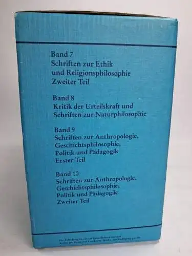 Buch: Immanuel Kant - Werke in zehn Bänden, 1983, wbg, 10 Bände im Schuber