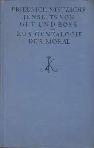 Buch: Jenseits von Gut und Böse / Zur Genealogie der Moral, Nietzsche, Friedrich