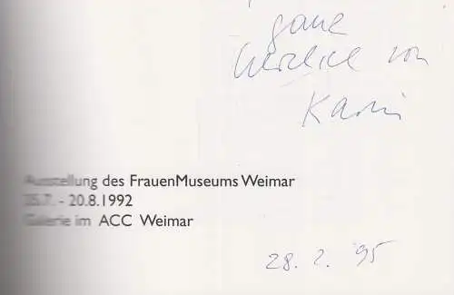 Ausstellungskatalog: Frauenporträts, Karin Wieckhorst, 1992, FrauenMuseum Weimar