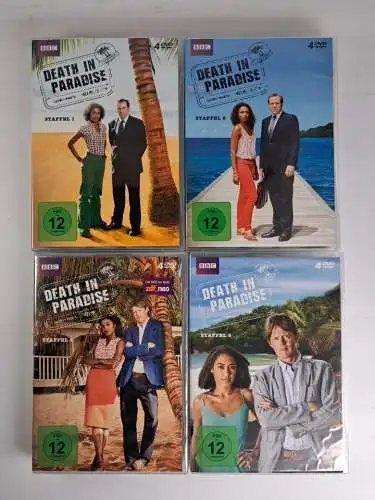 4 DVD-Boxen: Death in Paradise. Staffel 1+2 + 4+5, Don Warrington, Sara Martins