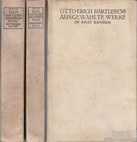 Buch: Ausgewählte Werke in drei Bänden, Hartleben, Otto Erich. 3 Bände, 1 214288