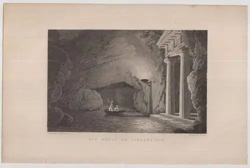 Stahlstich:Die Höhle zu Liebenstein, Das malerische und romantische..., 1834