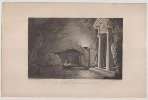 Stahlstich:Die Höhle zu Liebenstein, Das malerische und romantische..., 1834