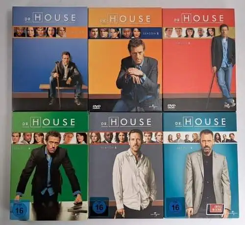 6 DVD-Boxen: Dr. House. Staffel 1-6, David Shore, Hugh Laurie, Olivia Wilde