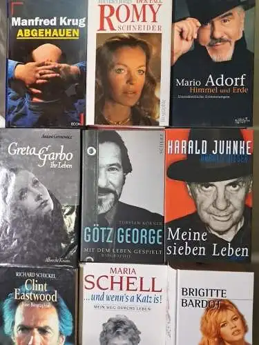 22 Bücher Biografien Schauspielerinnen & Schauspieler Clint Eastwood, Greta Gabo