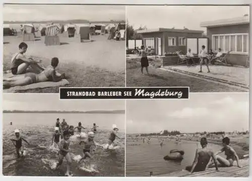 AK Strandbad Barleber See Magdeburg, 1973, Planet-Verlag, ungelaufen, gebraucht