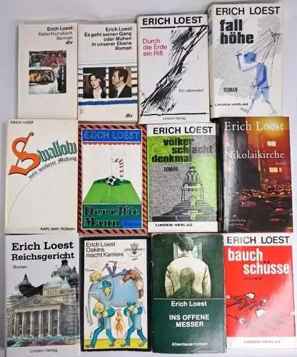 12 Bücher Erich Loest: Nikolaikirche, Fallhöhe, Swallow, Der elfte Mann ...