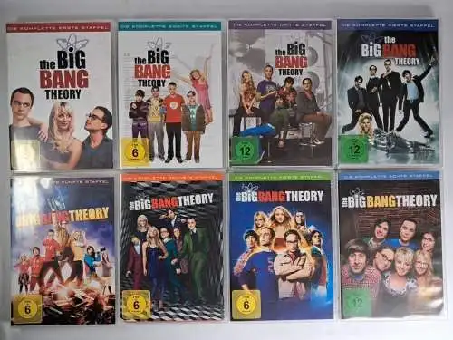 8 DVD-Boxen: The Big Bang Theory. Staffel 1-8, Jim Parsons, Kaley Cuoco, Serie