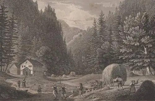 Stahlstich: Felsenthal am Inselberg, Das malerische und..., Otto Wagner, 1838