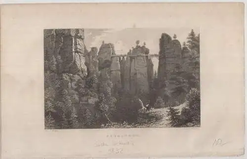 Stahlstich: Neurathen, Das malerische und romantische Deutschland, Wagner, 1832