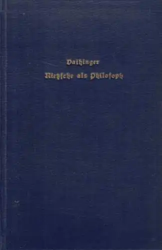 Buch: Nietzsche als Philosoph, Hans Vaihinger, 1916, Verlag Reuther & Reichard