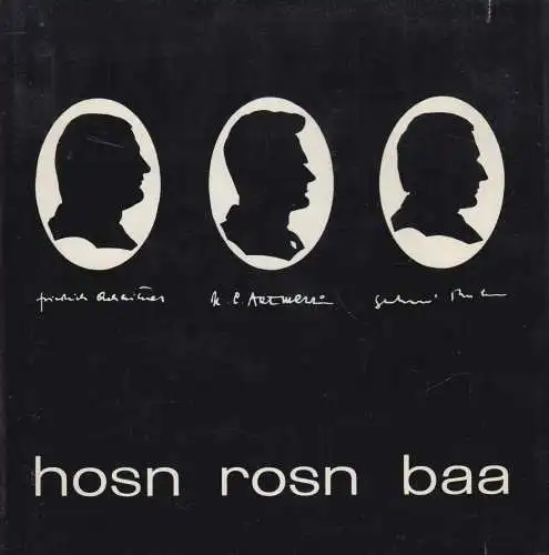 Buch: hosn rosn baa, Friedrich Achleitner, H. C. Artmann, Gerhard Rühm, 1968