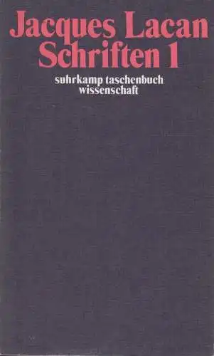 Buch: Schriften 1, Jacques Lacan, 1975, suhrkamp taschenbuch wissenschaft 137