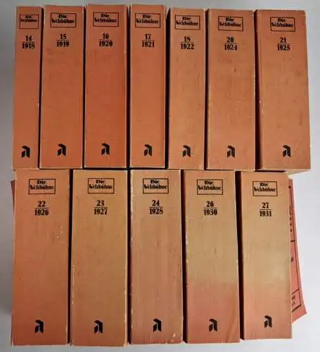 12 Bücher Die Weltbühne, Siegfried Jacobsohn (Hrsg.), 1978, Athenäum, Nachdrucke