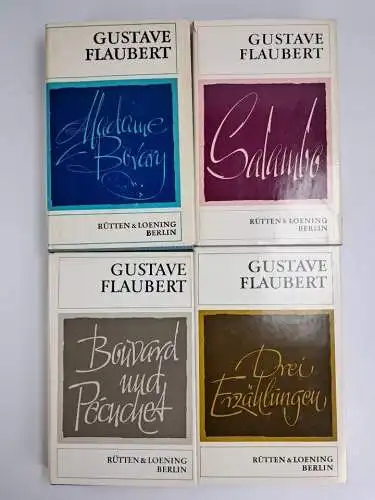 Buch: Gustav Flaubert - 4 Bände Gesammelte Werke in Einzelbänden, Rütten Loening