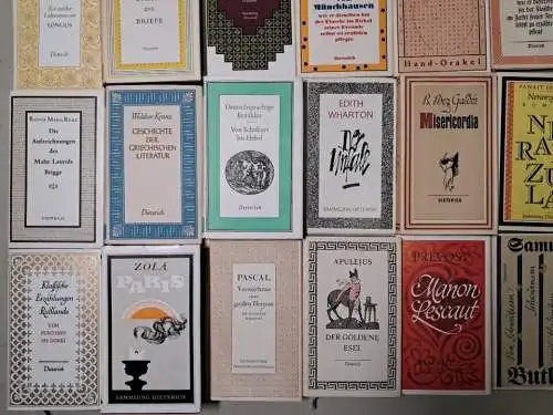 10 Bücher Sammlung Dieterich, Zola, Lichtenberg, Strindberg, Apulejus, Poe ...