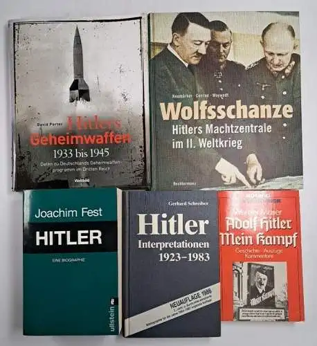 21 Bücher Adolf Hitler: Wien, Geld, Geheimwaffen, SS, Wolfsschanze, Ende ...