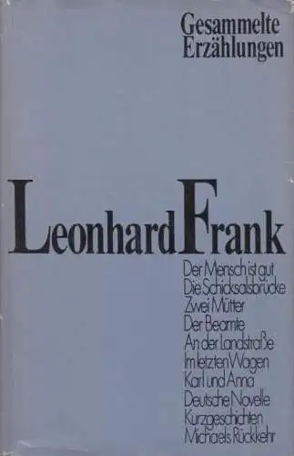 Buch: Gesammelte Erzählungen, Frank, Leonhard. 1979, Aufbau Verlag