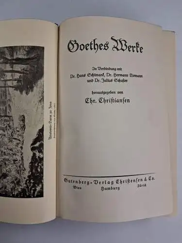 Buch: Johann Wolfgang von Goethes Werke, 10 Bände Gutenberg-Verlag Christensen