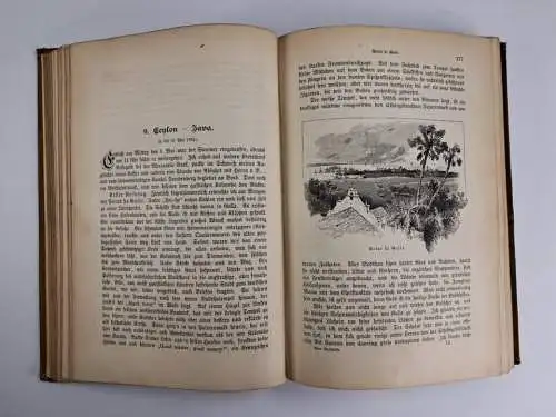 Buch: Eine Weltreise, Hans Meyer, 1885, Bibliographisches Institut, Erdumseglung