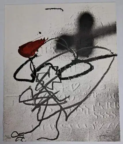 Buch + Grafik: Ein Spiel vor Spiegeln, Tilbert Stegmann / Antoni Tapie, 1987
