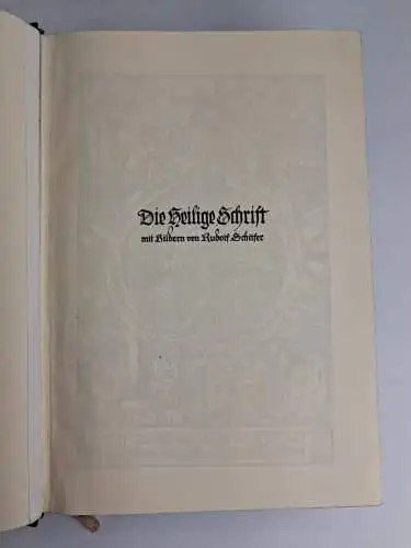 Biblia: Die Bibel, Martin Luther, Bilder v. Rudolf Schäfer, 1929, mit Apokryphen