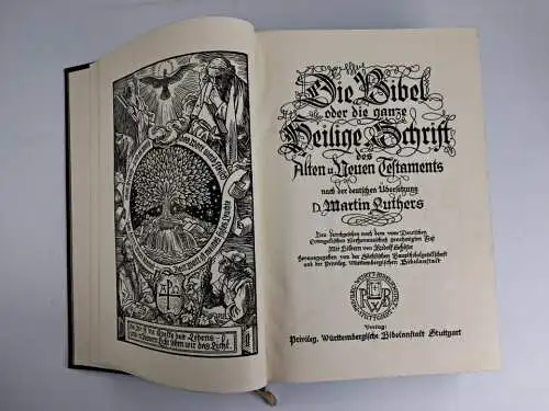 Biblia: Die Bibel, Martin Luther, Bilder v. Rudolf Schäfer, 1929, mit Apokryphen