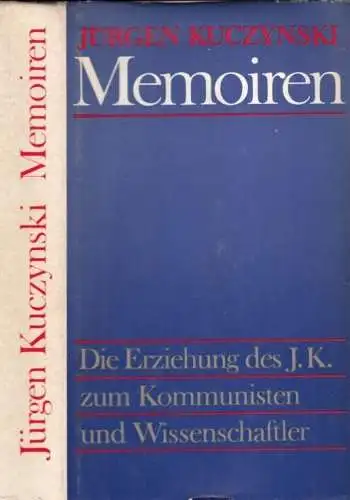 Buch: Memoiren, Kuczynski, Jürgen. 1975, Aufbau-Verlag, gebraucht, gut